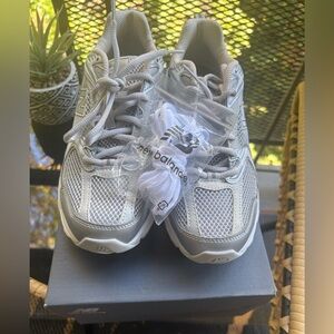 New Balance Kids' Silver and White Sneakers